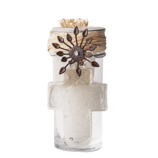 Jan Barboglio Adelita Candle with Houseblessing Cross